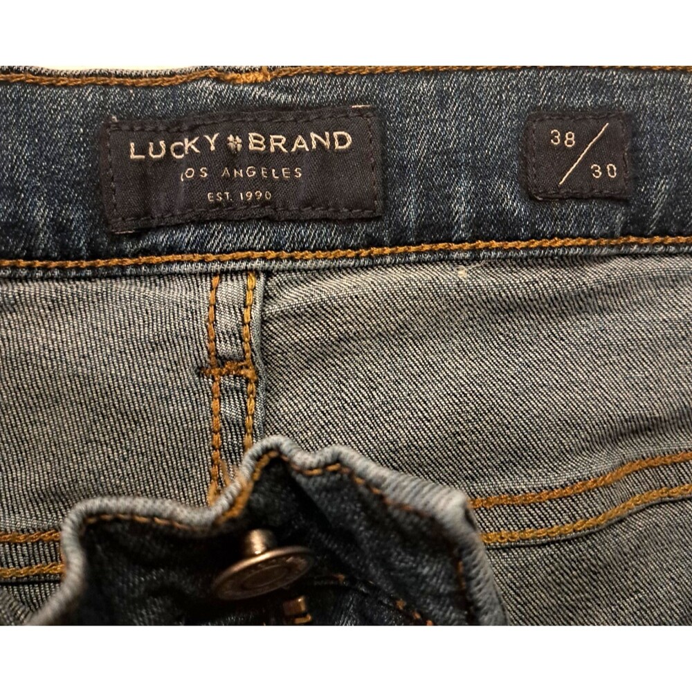 Lucky Brand 412 Athletic Slim Jeans Mens 38x30 (38x28) Blue Denim Jeans - Picture 4 of 11